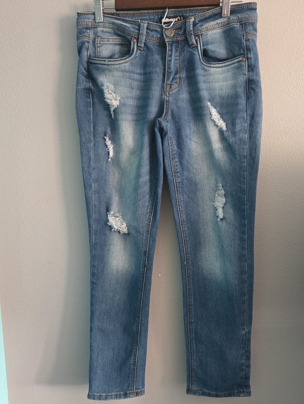 Dollhouse Charley Distressed Light Blue Women's Jeans